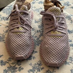 Adidas Mesh Sneakers in Lavender and Lime